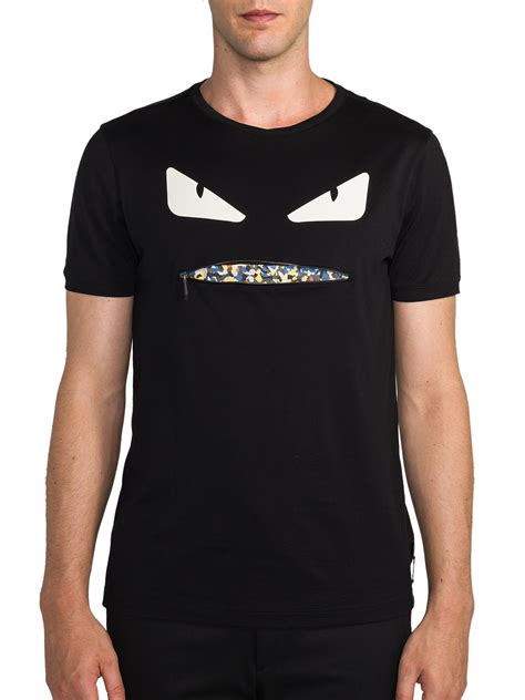 fendi zip t shirt|Fendi t shirts men's sale.